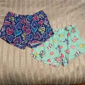 Pair of girls sleep shorts